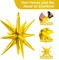 Gold Star Balloons 8 Pcs Different Sizes Metallic Foil Arch Glitter Party Decorations for Bachelorette Wedding